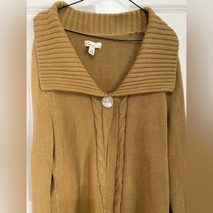 Kim Rogers Cardigan Tan Sz Large